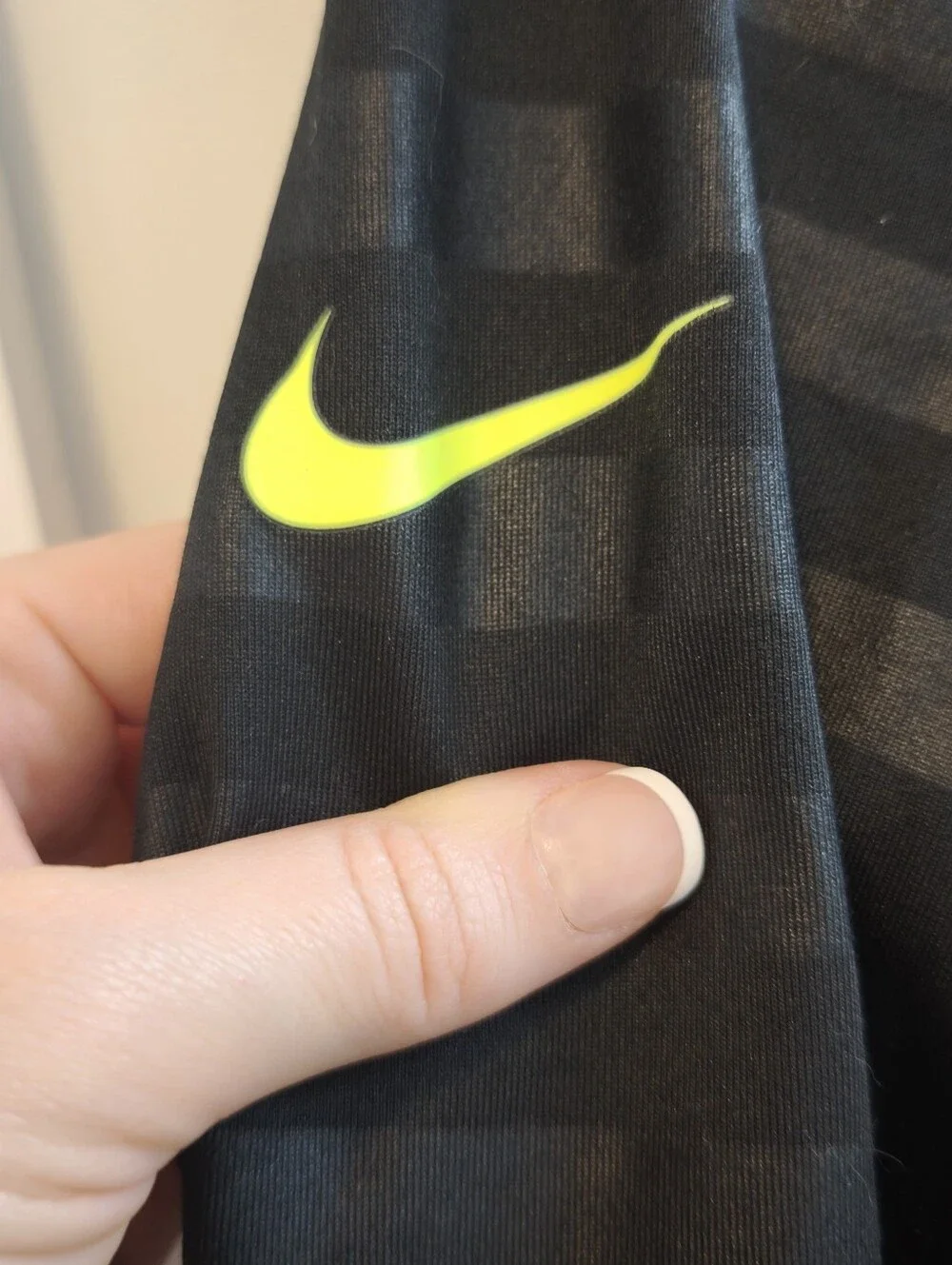 Nike Womens Black Dri-FIT Pullover with Neon Yellow Accent